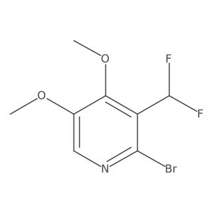 2-Bromo-3-(difluoromethyl)-4,5-dimethoxypyridine结构式