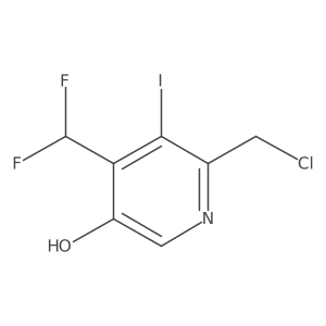 2-(Chloromethyl)-4-(difluoromethyl)-5-hydroxy-3-iodopyridine Structure