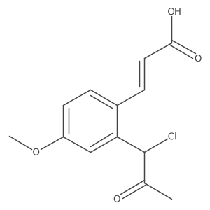 2-(1-Chloro-2-oxopropyl)-4-methoxycinnamic acid Structure