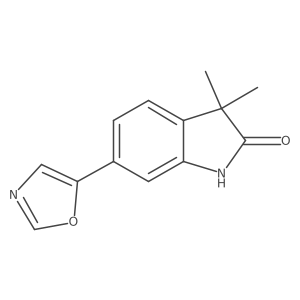 1,3-Dihydro-3,3-dimethyl-6-(5-oxazolyl)-2H-indol-2-one Structure