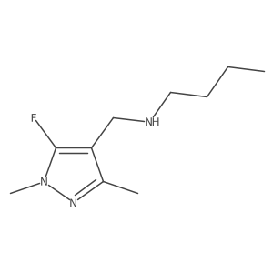 butyl[(5-fluoro-1,3-dimethyl-1H-pyrazol-4-yl)methyl]amine结构式