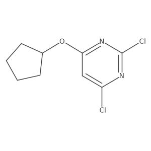 2,4-Dichloro-6-(cyclopentyloxy)pyrimidine结构式