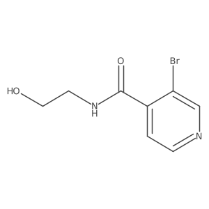 3-Bromo-N-(2-hydroxyethyl)pyridine-4-carboxamide结构式