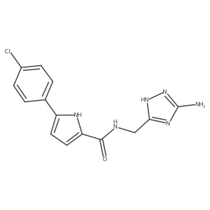 N-[(5-amino-1H-1,2,4-triazol-3-yl)methyl]-5-(4-chlorophenyl)-1H-pyrrole-2-carboxamide Structure