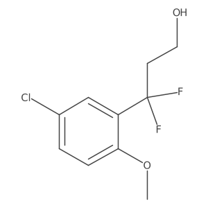 3-(5-Chloro-2-methoxyphenyl)-3,3-difluoropropan-1-ol结构式