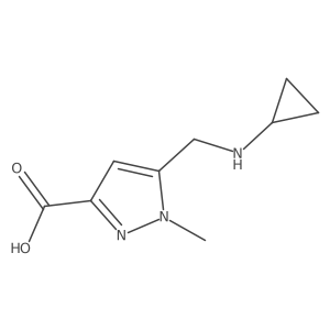 5-[(cyclopropylamino)methyl]-1-methyl-1H-pyrazole-3-carboxylic acid Structure