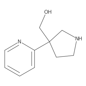 [3-(Pyridin-2-yl)pyrrolidin-3-yl]methanol Structure