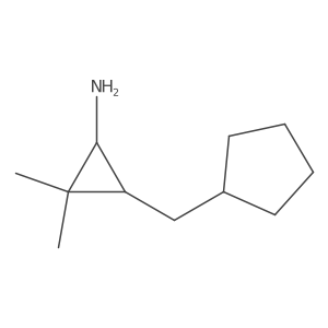3-(Cyclopentylmethyl)-2,2-dimethylcyclopropan-1-amine Structure