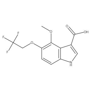 4-methoxy-5-(2,2,2-trifluoroethoxy)-1H-indole-3-carboxylic acid结构式