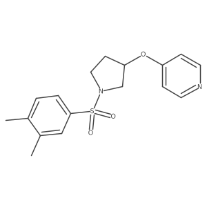 4-((1-((3,4-Dimethylphenyl)sulfonyl)pyrrolidin-3-yl)oxy)pyridine Structure