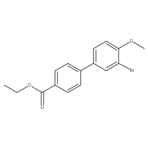 3'-Bromo-4'-methoxy-[1,1'-biphenyl]-4-carboxylic acid, ethyl ester结构式