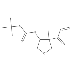 tert-butyl N-[4-methyl-4-(prop-2-enoyl)oxolan-3-yl]carbamate结构式