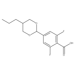 2,6-Difluoro-4-(5-propyl-1,3-dioxan-2-yl)benzoic acid Structure