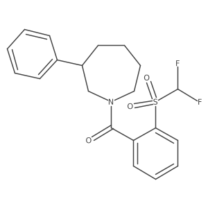(2-((Difluoromethyl)sulfonyl)phenyl)(3-phenylazepan-1-yl)methanone结构式