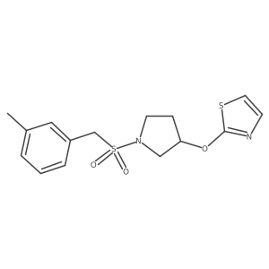 2-((1-((3-Methylbenzyl)sulfonyl)pyrrolidin-3-yl)oxy)thiazole结构式