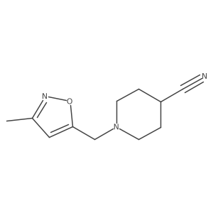 1-((3-Methylisoxazol-5-yl)methyl)piperidine-4-carbonitrile Structure