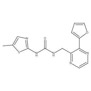 1-((3-(Furan-2-yl)pyrazin-2-yl)methyl)-3-(5-methylthiazol-2-yl)urea Structure