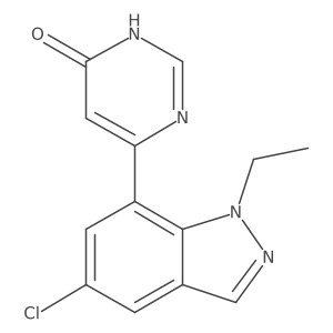 6-(5-chloro-1-ethyl-1H-indazol-7-yl)-4(3H)-Pyrimidinone Structure