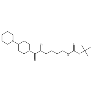 1,1-Dimethylethyl N-[(5S)-5-amino-6-[1,4a(2)-bipiperidin]-1a(2)-yl-6-oxohexyl]carbamate结构式