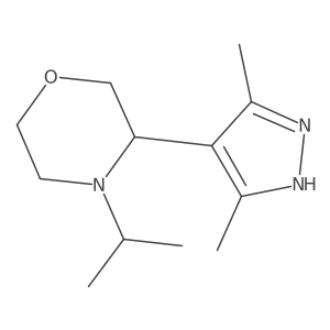 3-(3,5-Dimethyl-1H-pyrazol-4-yl)-4-(propan-2-yl)morpholine结构式