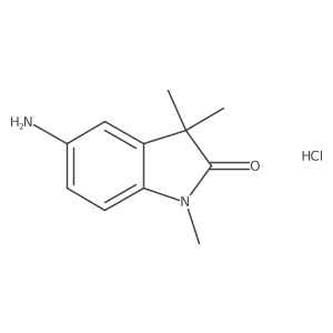 5-amino-1,3,3-trimethyl-2,3-dihydro-1H-indol-2-one hydrochloride结构式