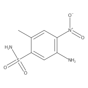 5-Amino-2-methyl-4-nitrobenzene-1-sulfonamide结构式