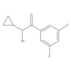 2-Bromo-2-cyclopropyl-1-(3,5-difluorophenyl)ethan-1-one结构式