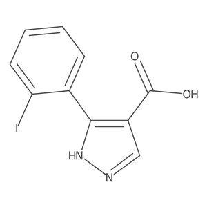 3-(2-iodophenyl)-1H-pyrazole-4-carboxylic acid Structure