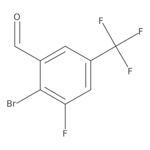 2-Bromo-3-fluoro-5-(trifluoromethyl)benzaldehyde结构式