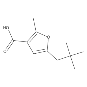 5-(2,2-Dimethylpropyl)-2-methylfuran-3-carboxylic acid结构式