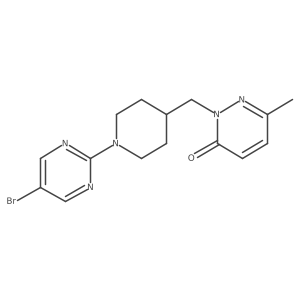 2-{[1-(5-Bromopyrimidin-2-yl)piperidin-4-yl]methyl}-6-methyl-2,3-dihydropyridazin-3-one Structure