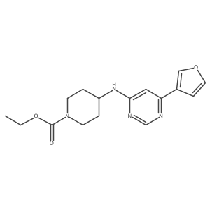 Ethyl 4-{[6-(furan-3-yl)pyrimidin-4-yl]amino}piperidine-1-carboxylate Structure