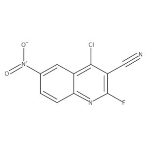 4-Chloro-2-fluoro-6-nitro-3-quinolinecarbonitrile结构式