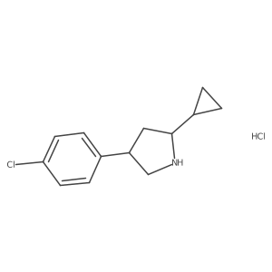 4-(4-Chlorophenyl)-2-cyclopropylpyrrolidine hydrochloride Structure