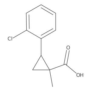 (1R,2S)-2-(2-chlorophenyl)-1-methylcyclopropane-1-carboxylic acid结构式