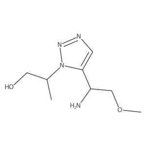 2-{5-[(1S)-1-amino-2-methoxyethyl]-1H-1,2,3-triazol-1-yl}propan-1-ol Structure