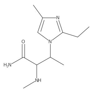 3-(2-ethyl-4-methyl-1H-imidazol-1-yl)-2-(methylamino)butanamide Structure