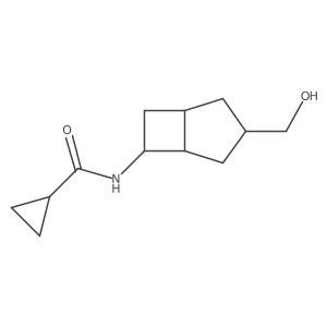 N-[3-(hydroxymethyl)bicyclo[3.2.0]heptan-6-yl]cyclopropanecarboxamide结构式