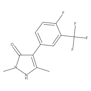 4-[4-fluoro-3-(trifluoromethyl)phenyl]-1,3-dimethyl-1H-pyrazol-5-ol Structure