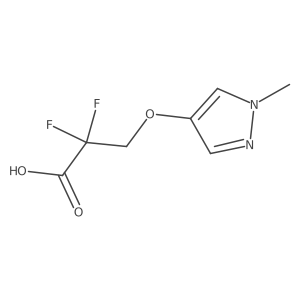 2,2-difluoro-3-[(1-methyl-1H-pyrazol-4-yl)oxy]propanoic acid结构式