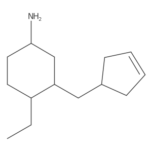3-[(Cyclopent-3-en-1-yl)methyl]-4-ethylcyclohexan-1-amine结构式