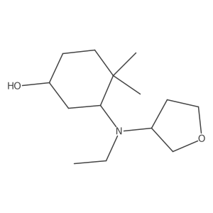 3-[Ethyl(oxolan-3-yl)amino]-4,4-dimethylcyclohexan-1-ol结构式
