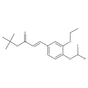 tert-butyl (2E)-3-[4-(difluoromethoxy)-3-ethoxyphenyl]prop-2-enoate Structure