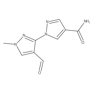 1-(4-formyl-1-methyl-1H-pyrazol-3-yl)-1H-pyrazole-4-carboxamide Structure