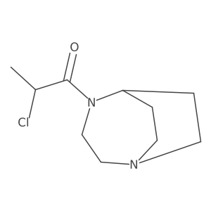 2-Chloro-1-{1,4-diazabicyclo[3.2.2]nonan-4-yl}propan-1-one结构式