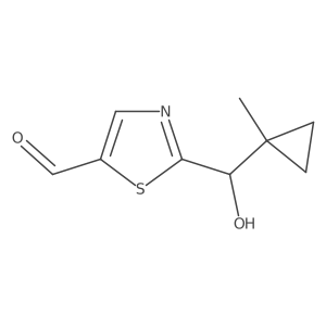 2-[Hydroxy(1-methylcyclopropyl)methyl]-1,3-thiazole-5-carbaldehyde Structure
