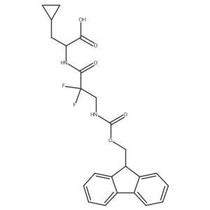 (2S)-3-cyclopropyl-2-[3-({[(9H-fluoren-9-yl)methoxy]carbonyl}amino)-2,2-difluoropropanamido]propanoic acid Structure