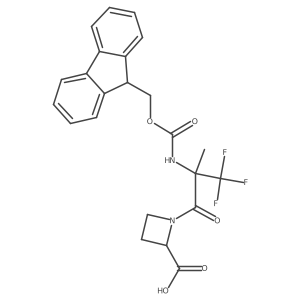 1-[2-({[(9H-fluoren-9-yl)methoxy]carbonyl}amino)-3,3,3-trifluoro-2-methylpropanoyl]azetidine-2-carboxylic acid Structure