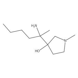 3-(2-Aminohexan-2-yl)-1-methylpyrrolidin-3-ol结构式