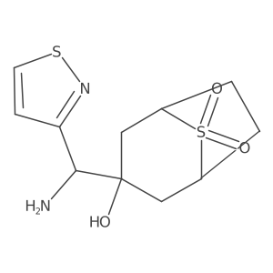 3-[Amino(1,2-thiazol-3-yl)methyl]-3-hydroxy-8lambda6-thiabicyclo[3.2.1]octane-8,8-dione结构式
